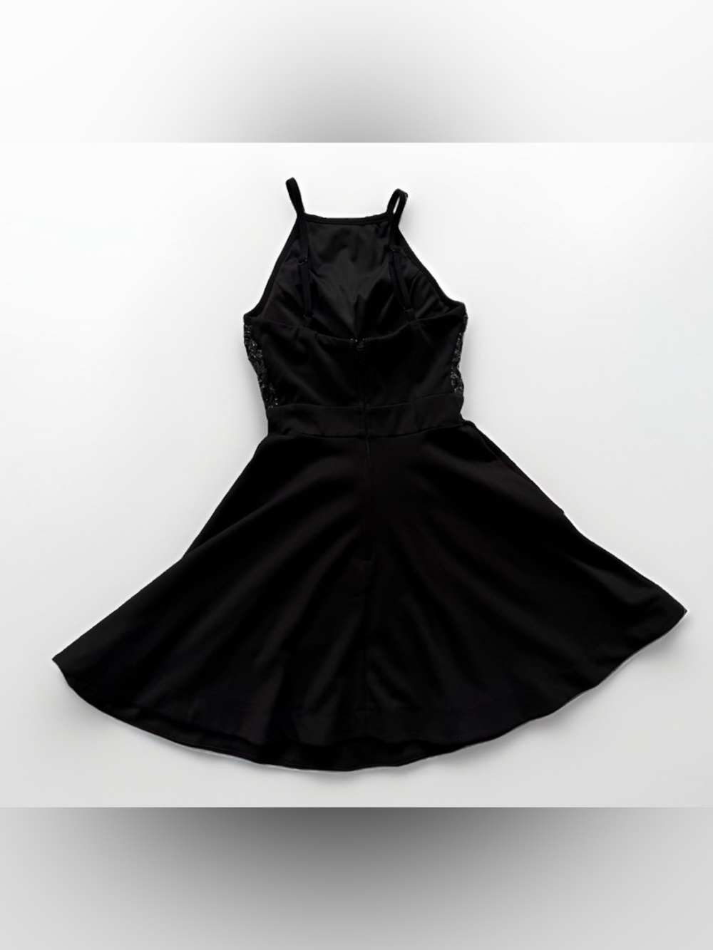 Speechless Fit & Flare Mini Homecoming HOCO Dress Glitter High Neck Glam Sparkly - Picture 4 of 16